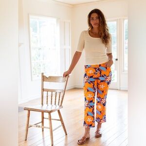 Lesley Evers AUDREY pant Orange Blossom small New‎ With Tags